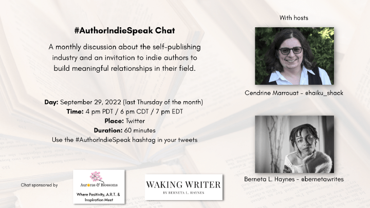 Next #AutherIndieSpeak on Sept.&nbsp;29!